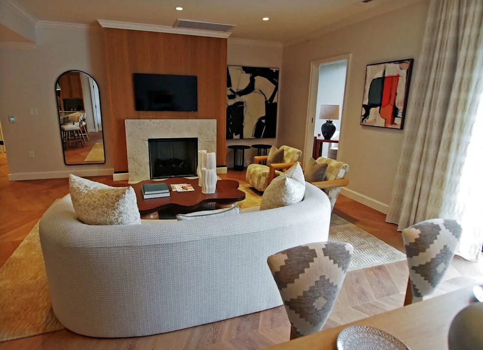 A tour of the interior of the Delamar Westport is held with fashion designer Christian Siriano in Westport, Conn., on Wednesday October 8, 2025. (Christian Abraham/Hearst Connecticut Media)