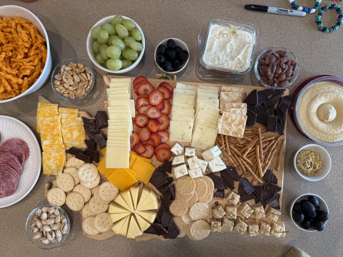 A charcuterie board my sister made for her friend’s birthday party