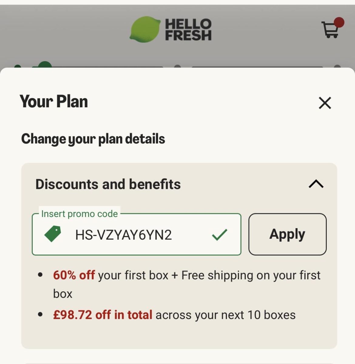 HS-VZYAY6YN2 -> 60% off the first box and £99 off the next 10 boxes