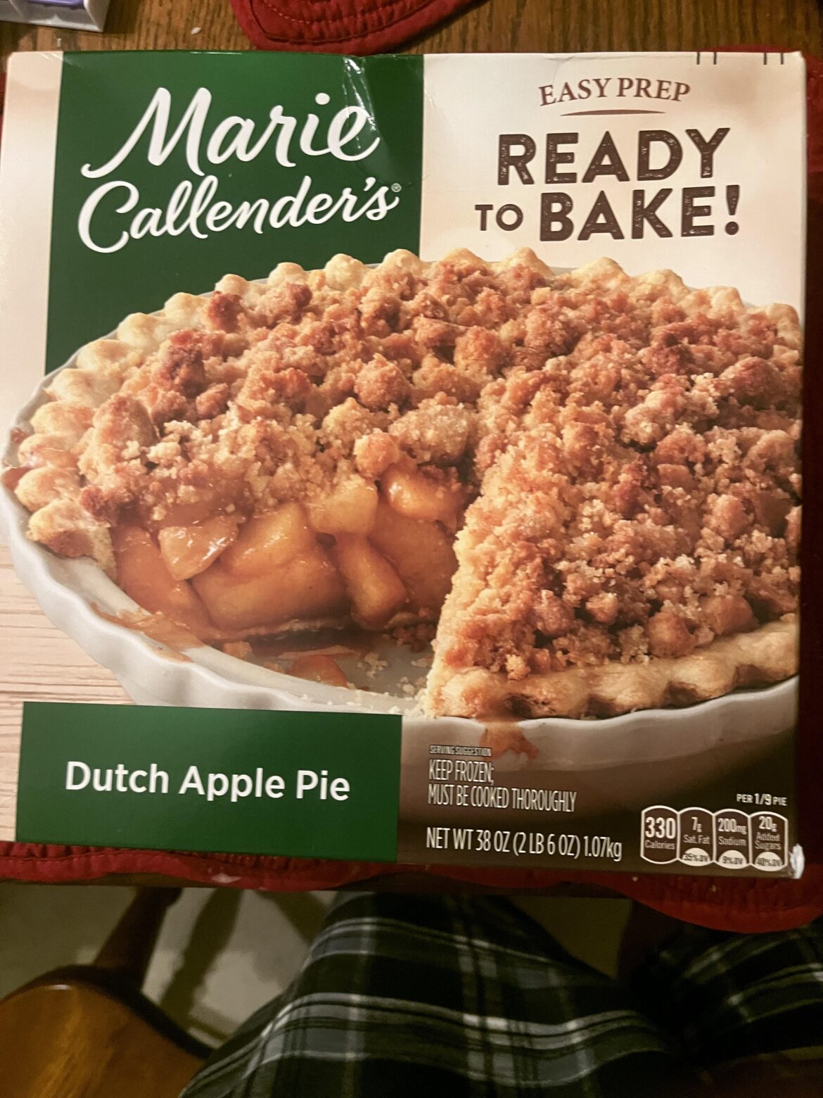 Marie Callender’s Dutch Apple Pie is vegan! (tried posting in /r/vegan, it was blocked with no response from mods).