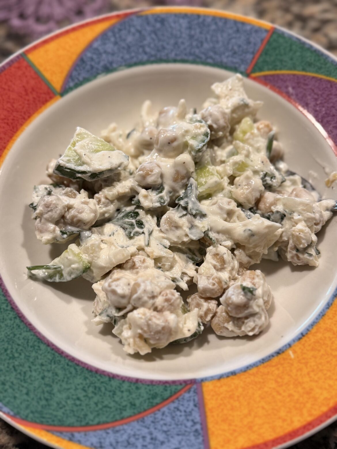 Chickpea and Greek yoghurt salad