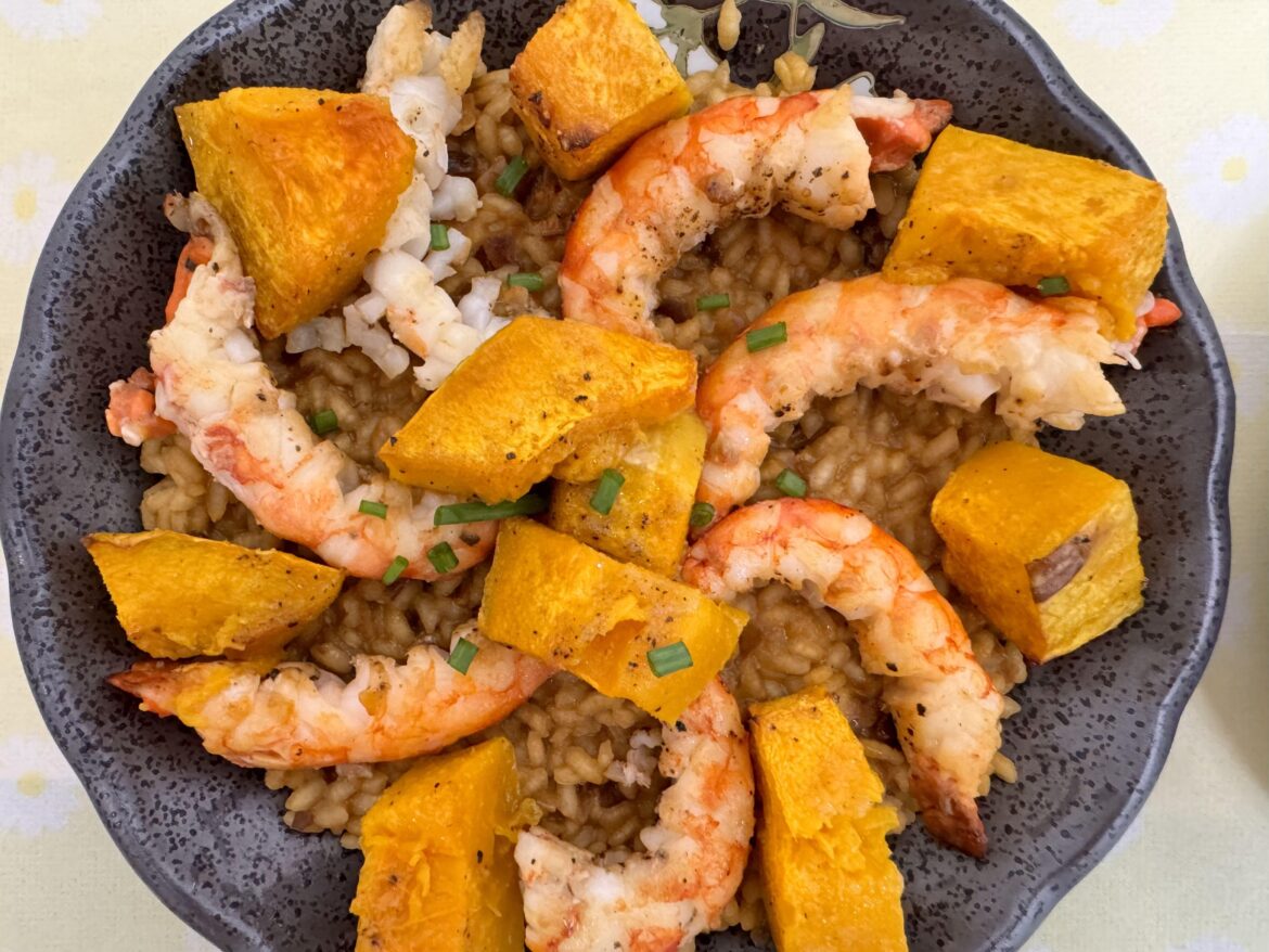 Pumpkin and Shrimp Risotto