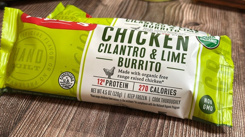 Red's Organic Chicken Cilantro and Lime on wooden backdrop