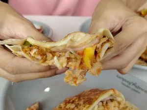 Taibah Arabic - quesadilla up close