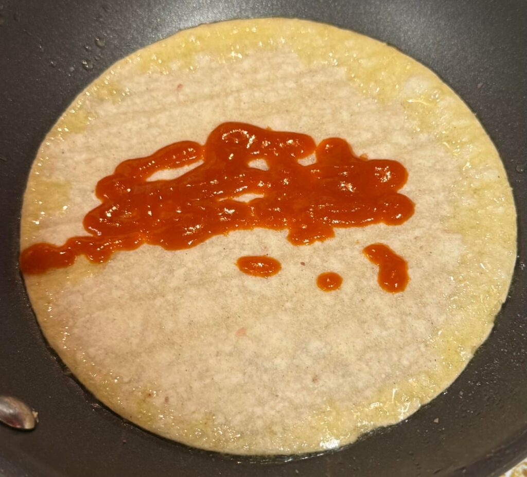 I made homemade taco shells for once.