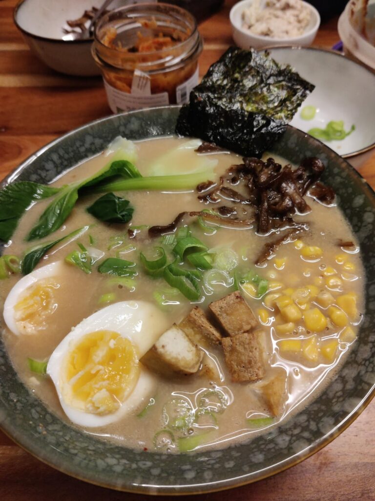 Black garlic miso chicken paitan-ish ramen (first time!)
