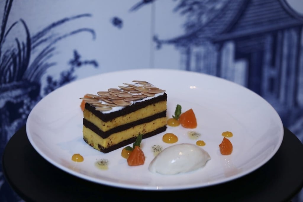 Chocolate and almond cake Caprese with limoncello ice cream at 208 Duecento Otto in Sheung Wan. Photo: Jonathan Wong