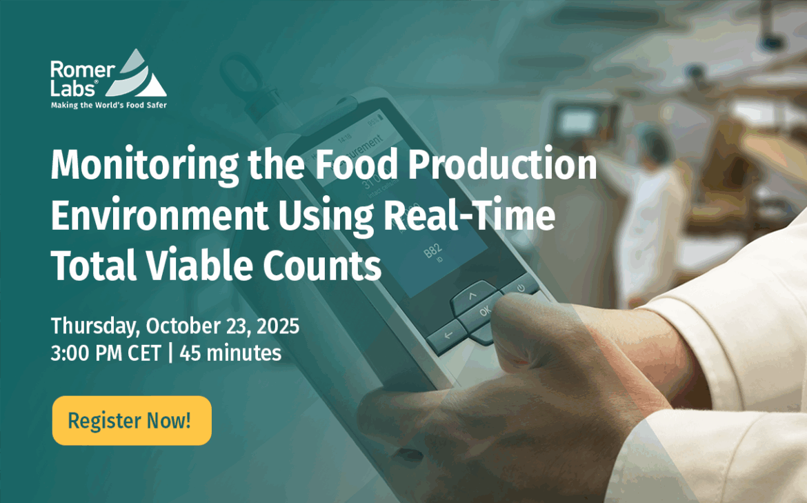 Monitoring the food production environment using real-time total viable counts