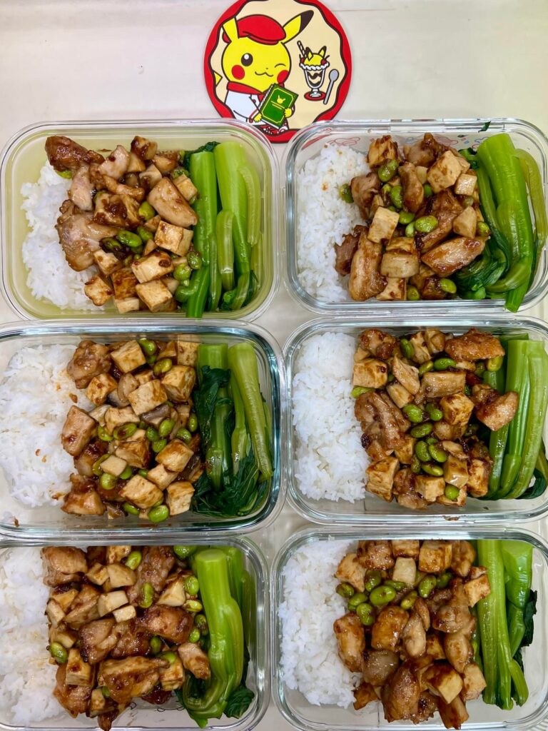 Simple Chicken with Edamame, Tofu, and Oyster Mushroom Stir Fry