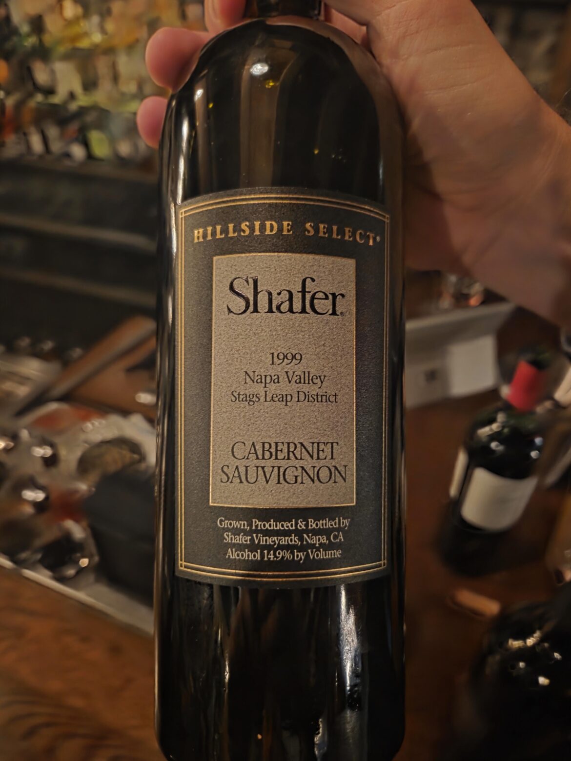 Shafer 1999 from Stags leap district.