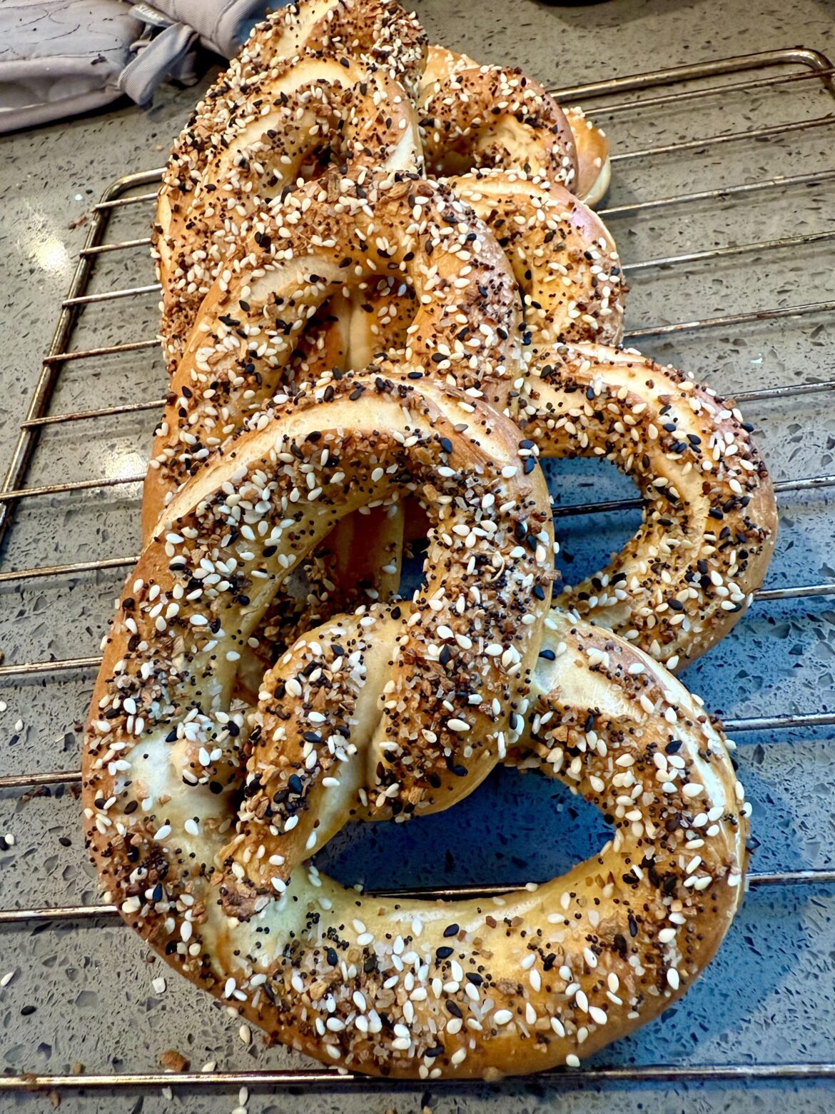 Homemade “everything” pretzels