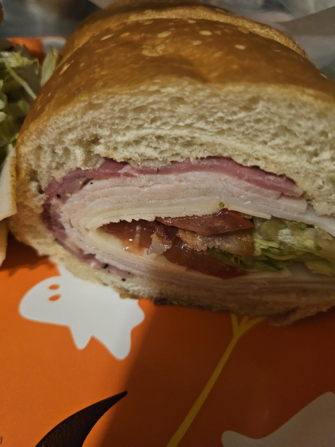 A beautiful turkey sandwich at 2am.