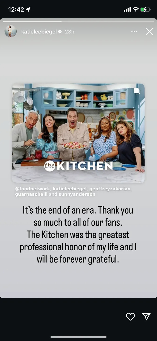 food network the kitchen cancelled katie lee instagram
