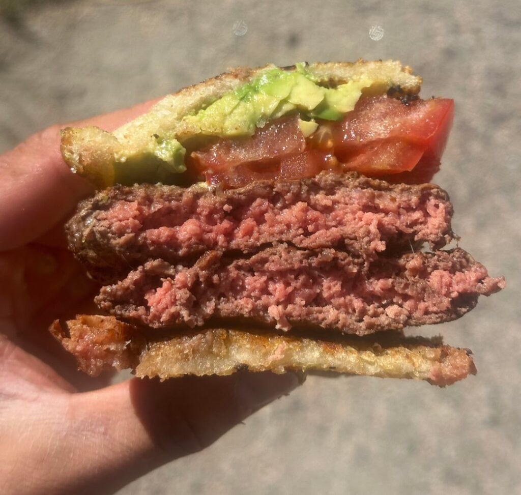 Double burger on sourdough
