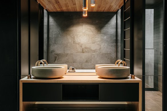 Light up: The bathroom in one of the retreats.