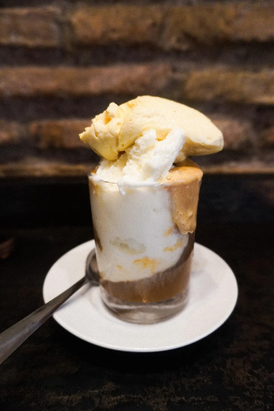 affogato con zabaglione