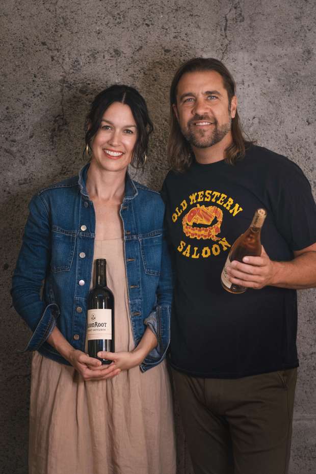 Kelly and Noah Dorrance of BloodRoot Wines in Healdsburg. (Laurel Anderson)