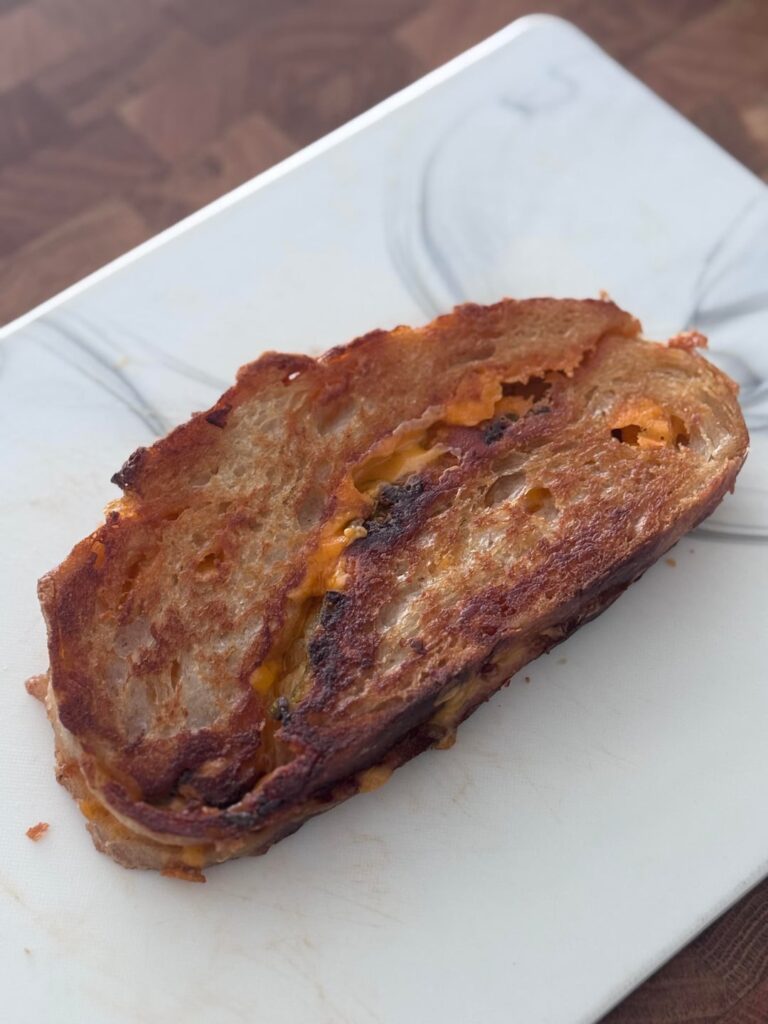 I was told ketchup doesn’t belong with grilled cheese so I left it off this time