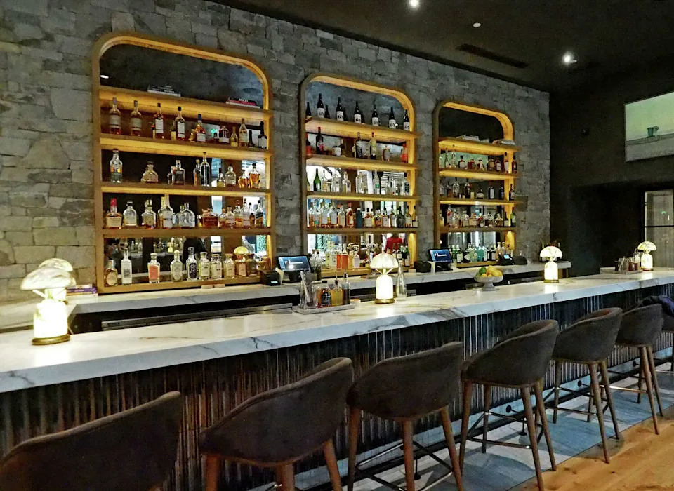 A view of the bar at Dandelion, a restaurant that operates independently of Delamar Westport, in Westport, Conn., on Wednesday October 8, 2025. (Christian Abraham/Hearst Connecticut Media)