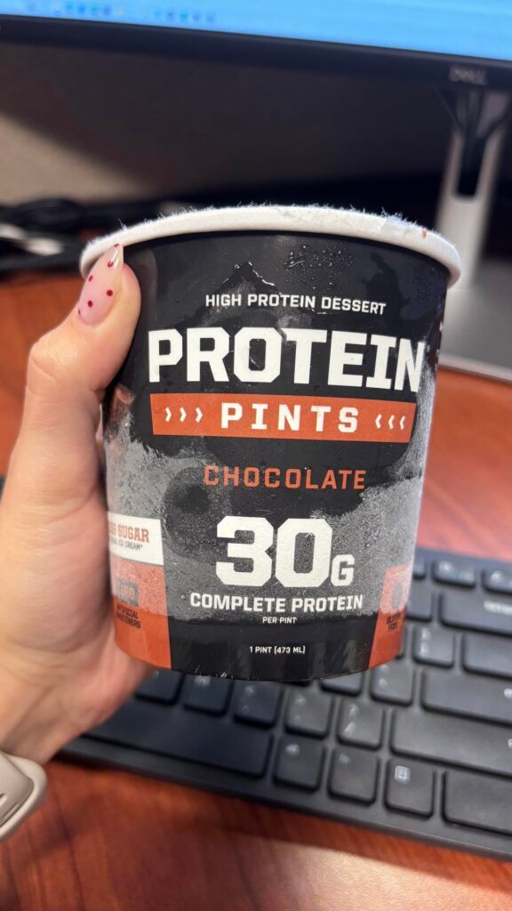 gang, this entire pint is 360 calories, 30g protein, and you’d never know it’s non-traditional ice cream