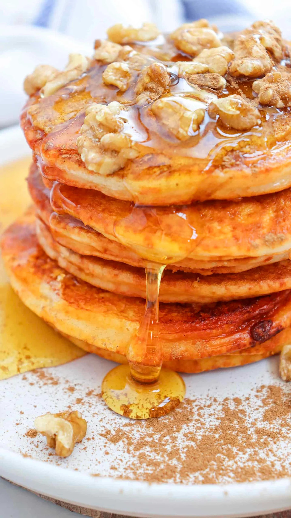 A close up shot pumpkin pancakes 