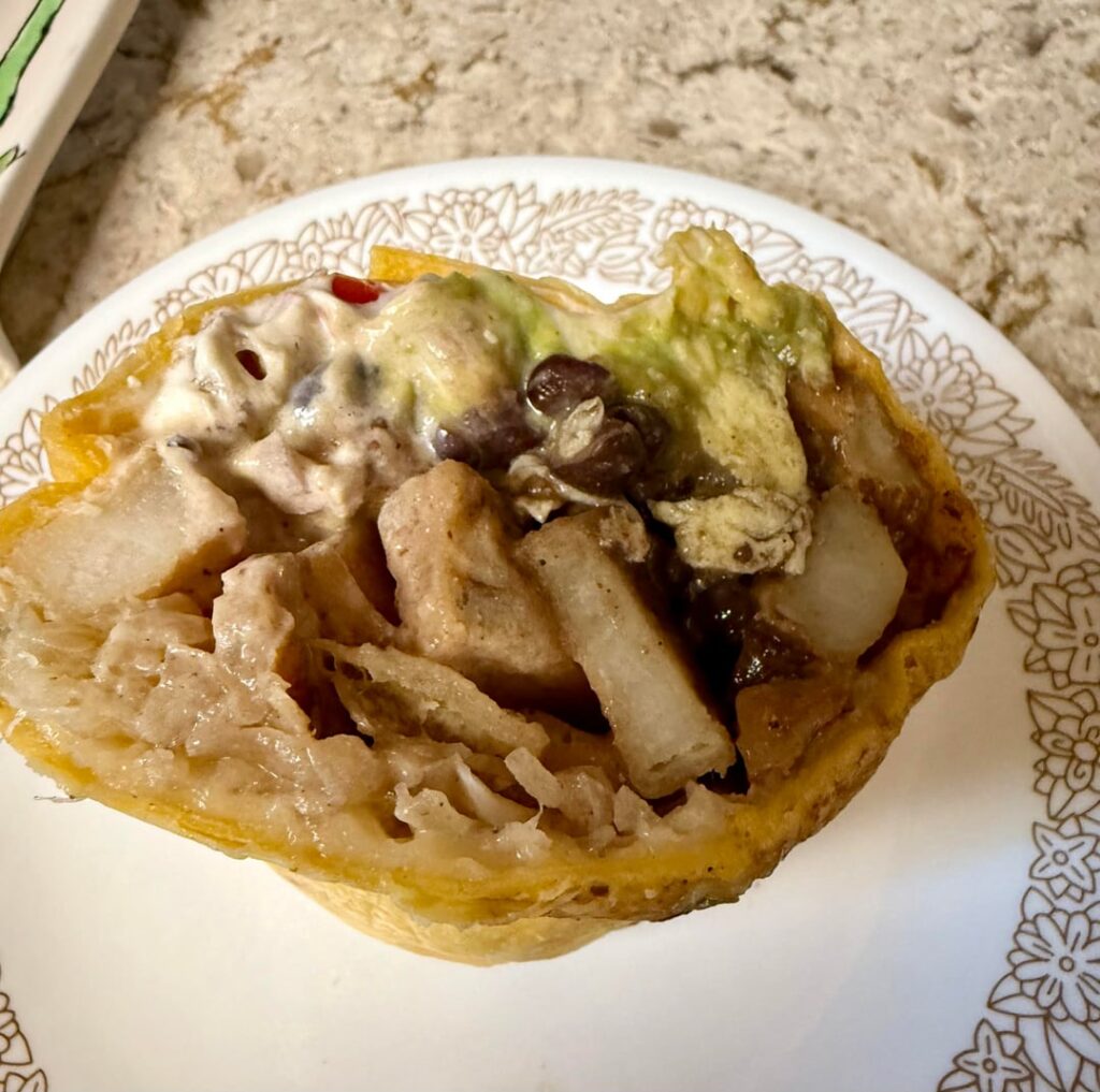 How many calories do you think were in this delicious breakfast burrito?