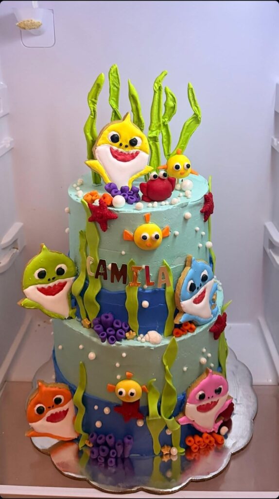 Children's shark cake