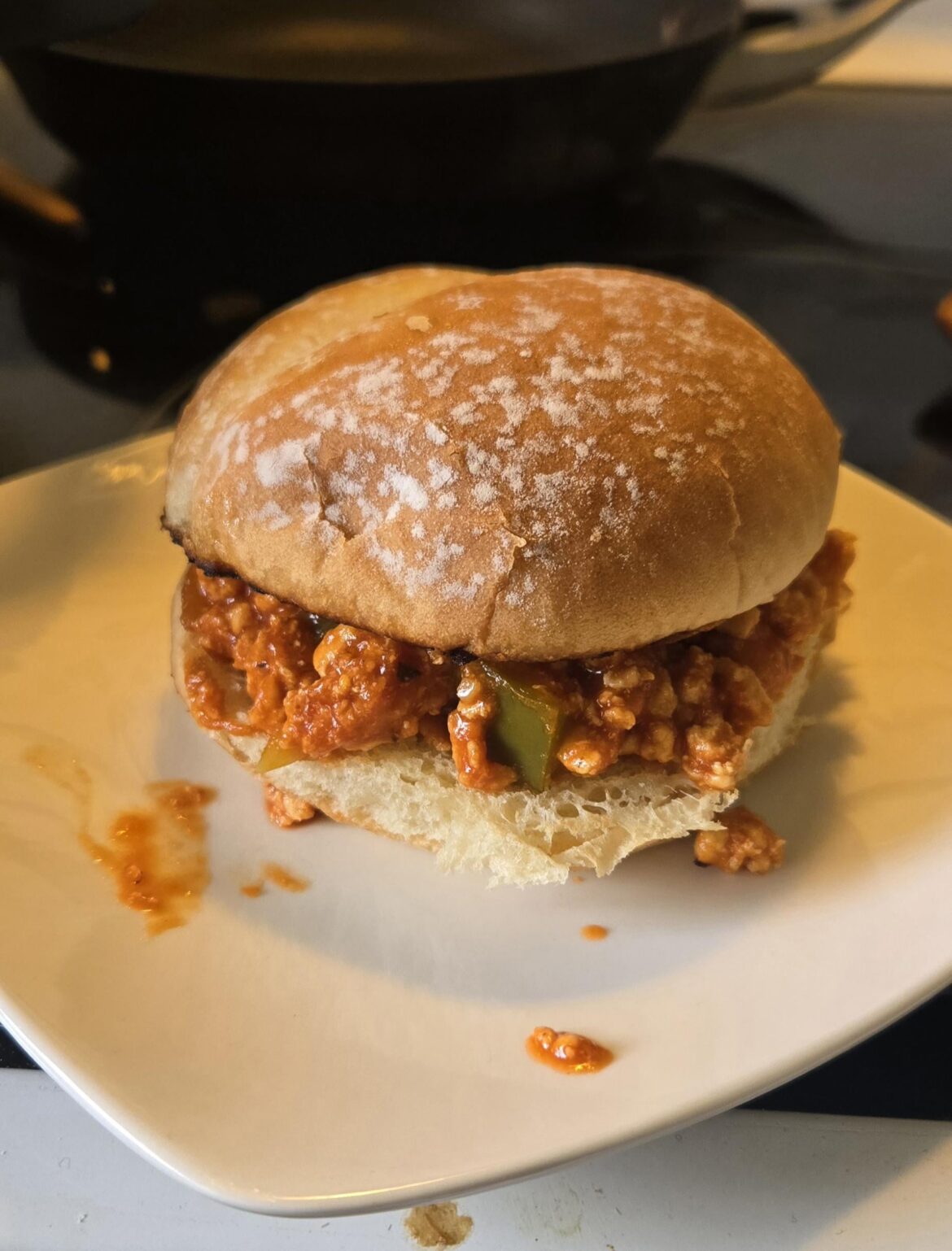 Tonight I made delicious made from scratch sloppy joes!