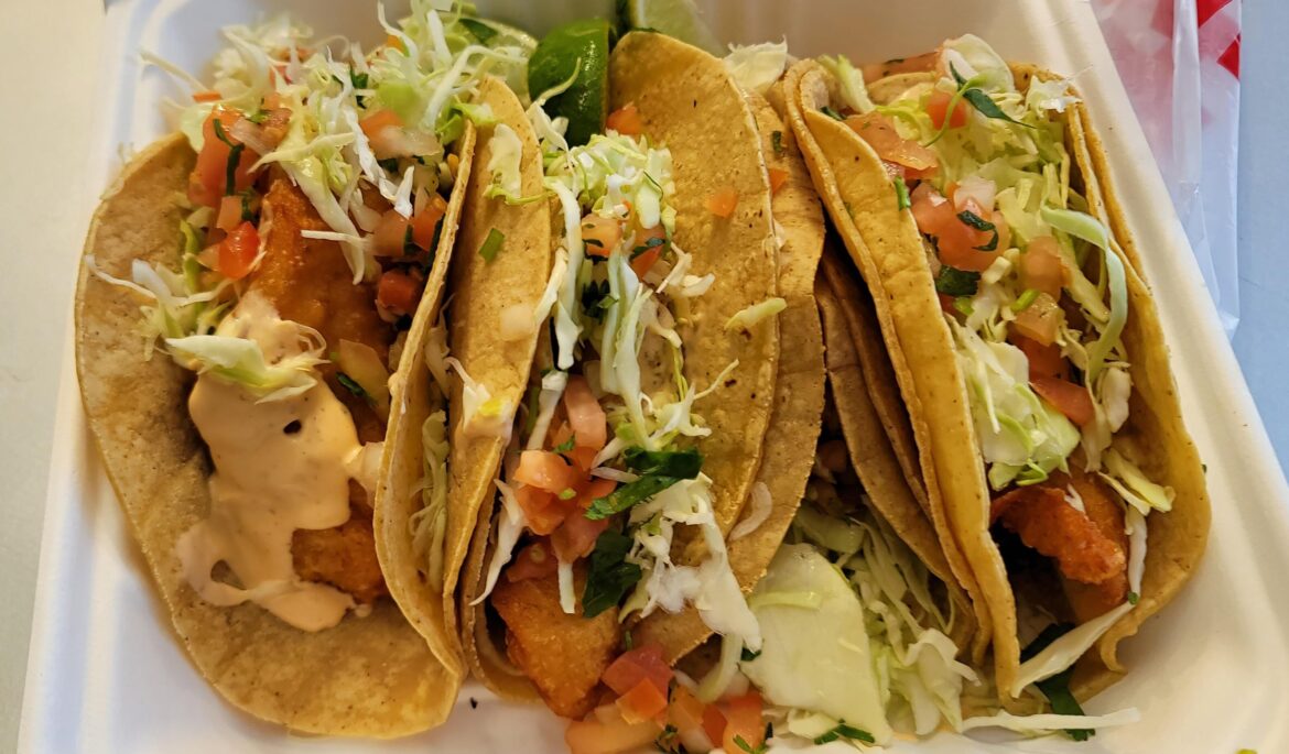 4 Baja fish tacos for <$5 at a taqueria a little North of San Diego