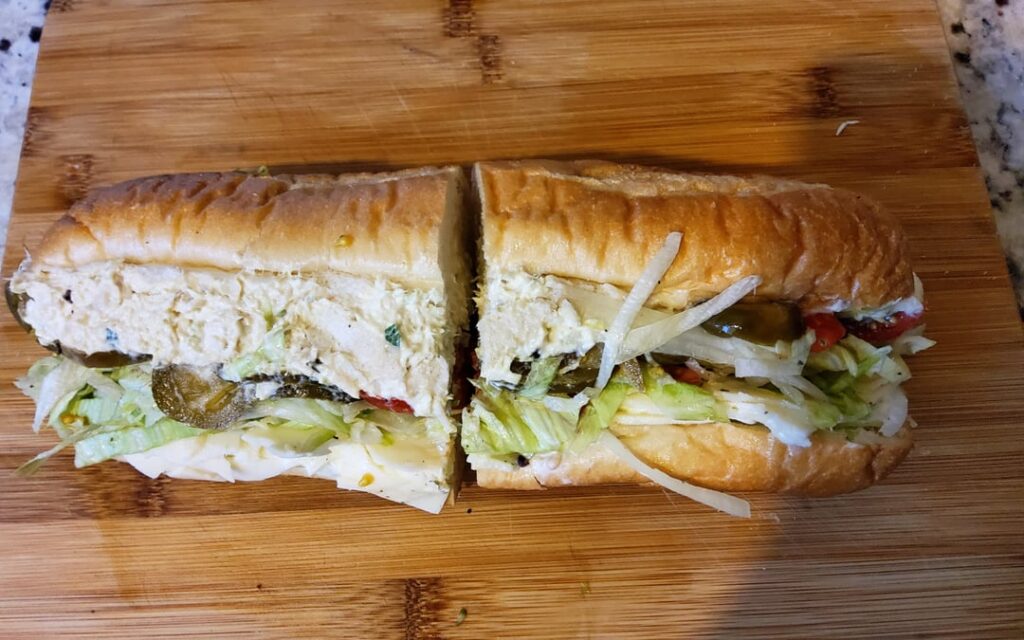 When you work from home, you can build a chicken salad hoagie for days. When you work from home, you can build a chicken salad hoagie for days.