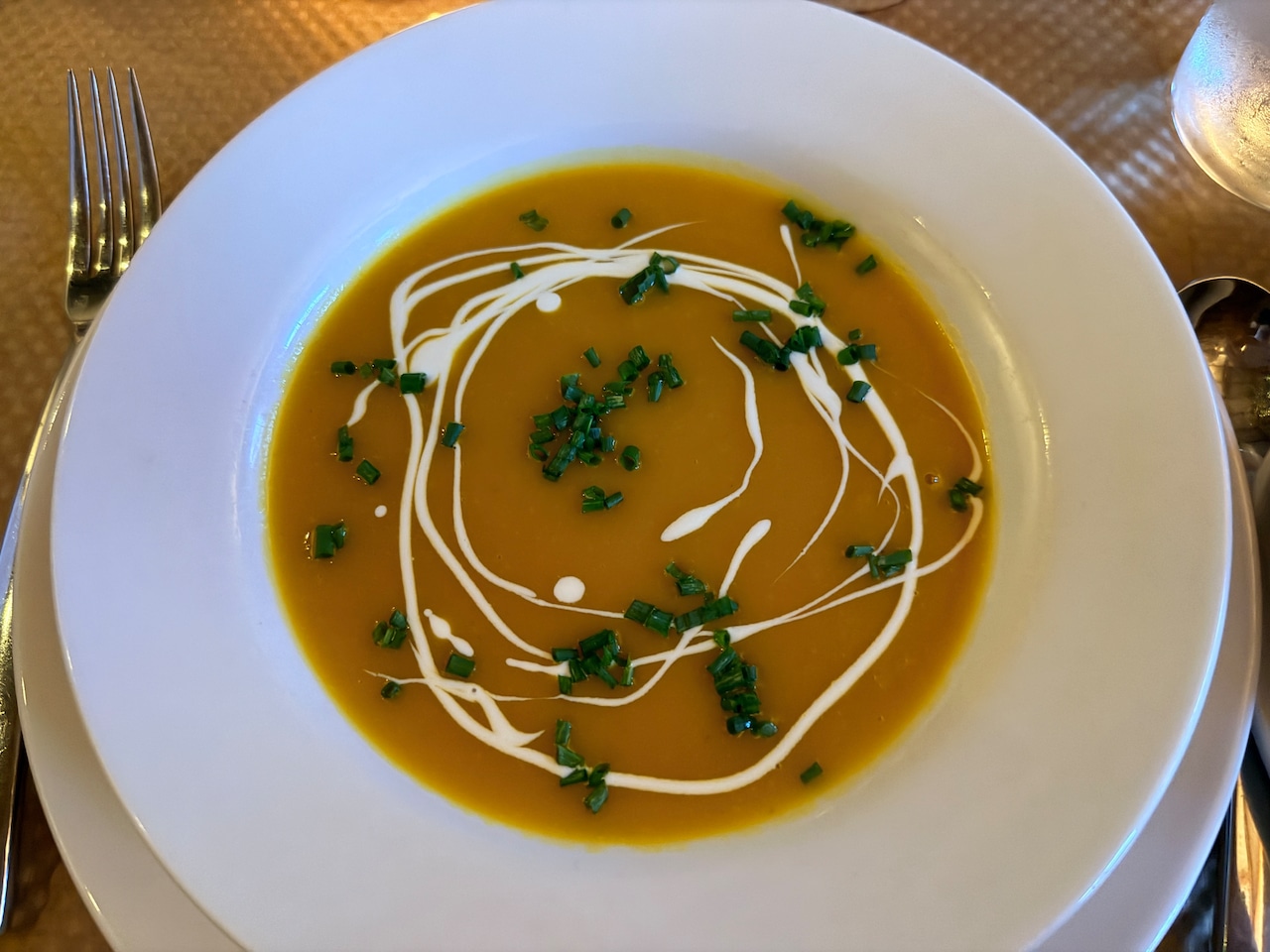 Butternut squash soup at Canal House Station in Milford, NJ