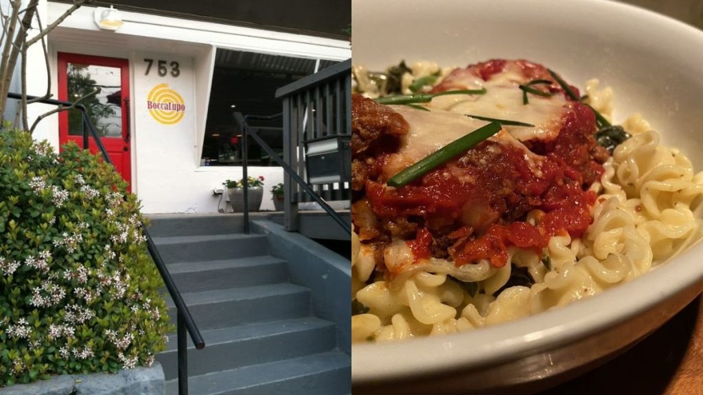 Entry of BoccaLupo, a restaurant with mention in Atlanta Magazine, New York Times, and Michelin Guide