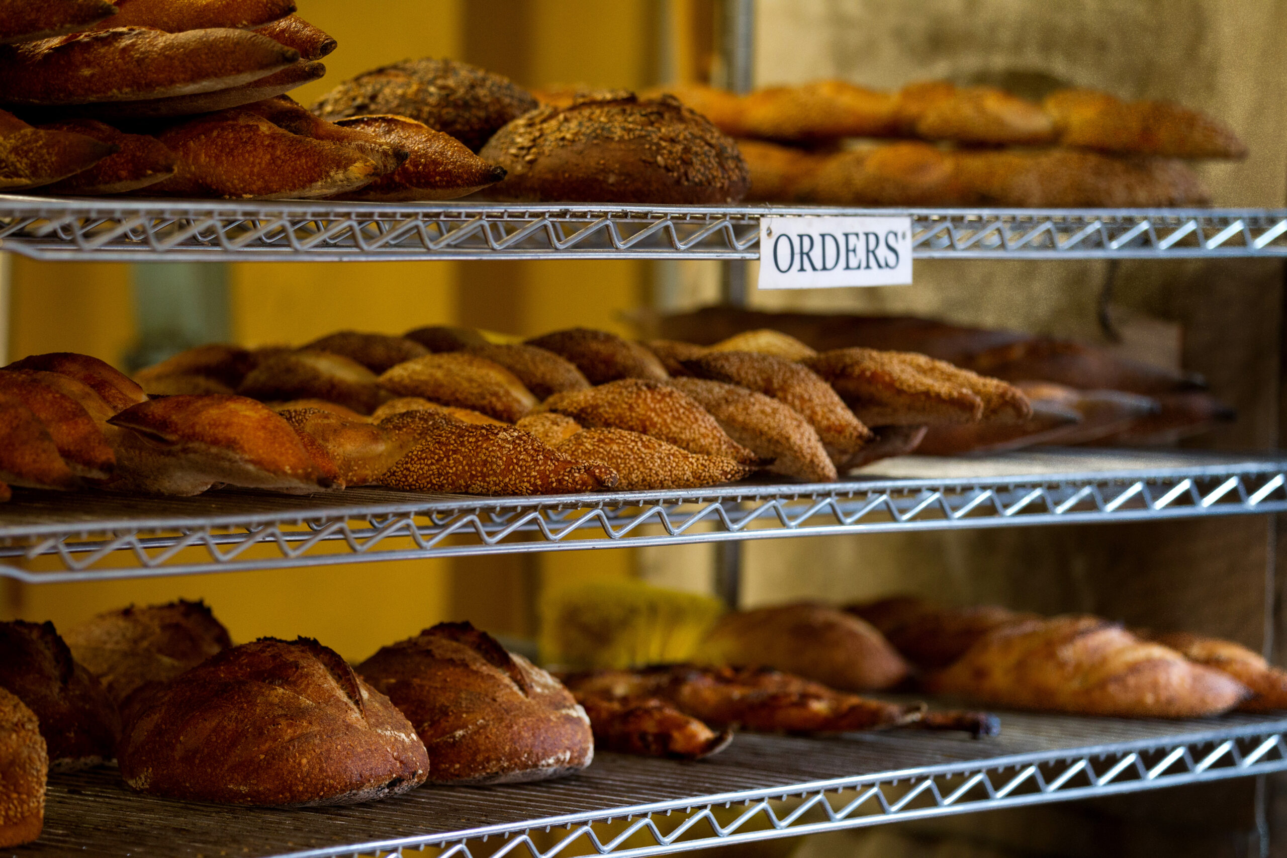 An assortment of breads are displayed at Nightingale Breads, Sunday, October 9, 2022, in Forestville. (Darryl Bush / For The Press Democrat)