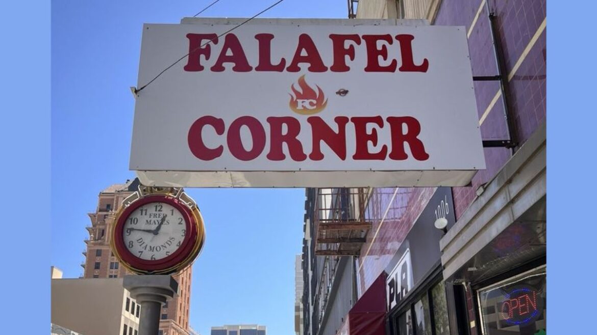A Sacramento Mediterranean Restaurant Receives a Yellow Placard Following Routine Inspection Falafel Corner storefront