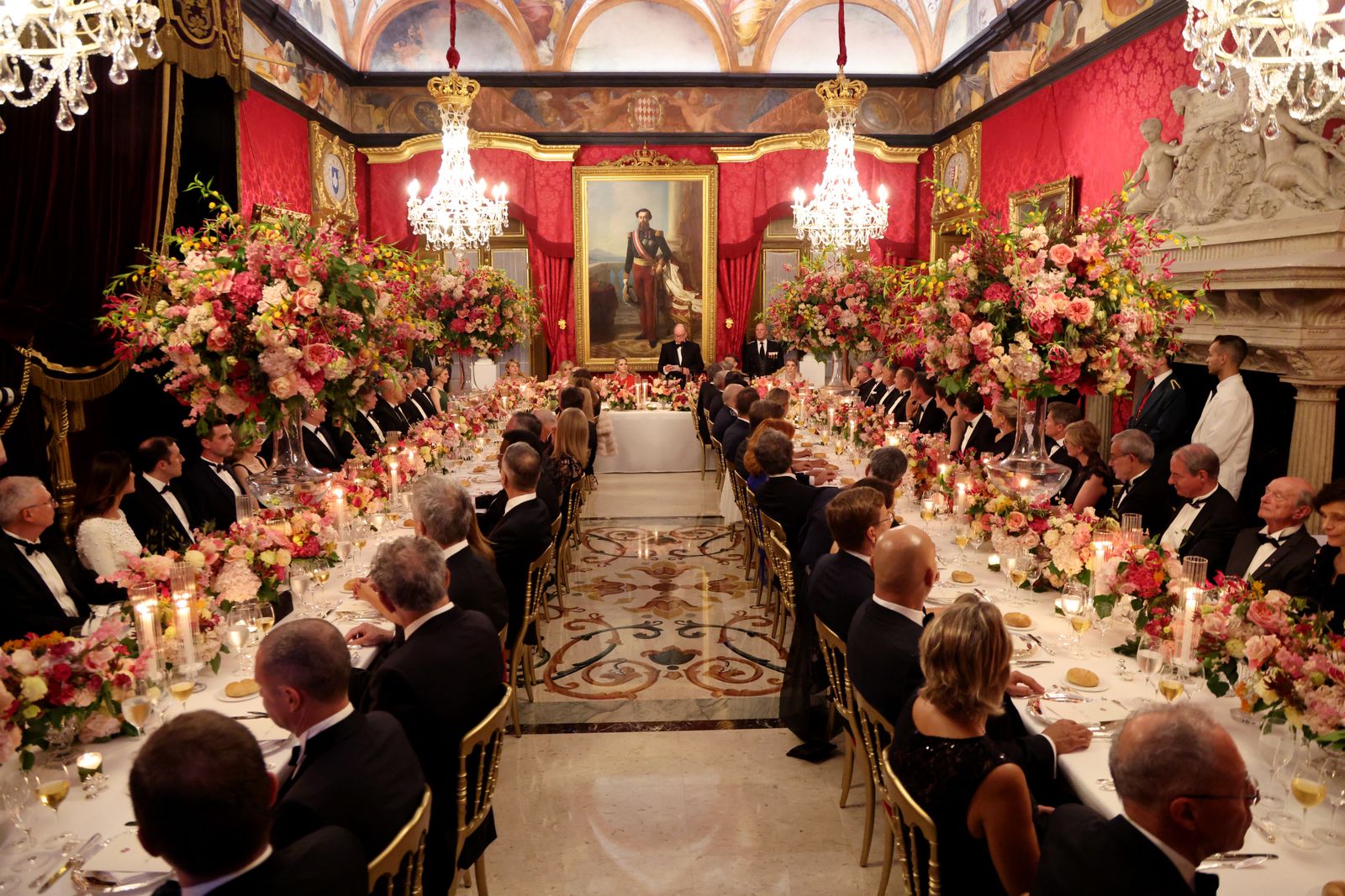 Image may contain Lamp Indoors Art Painting Adult Person Hall Child Accessories Formal Wear Tie Fun and Banquet