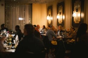 Diners at Gioia Mia in Montclair, New Jersey
