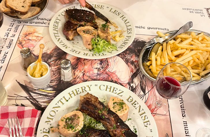 French food on table.