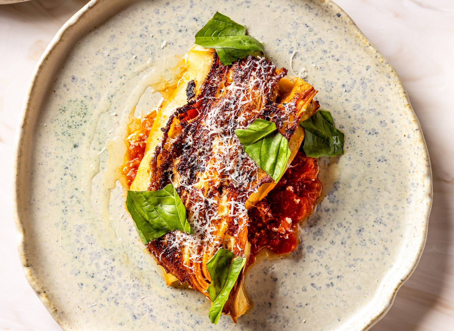 Food and interior photos of Mediterranean restaurant Alora in San Francisco.