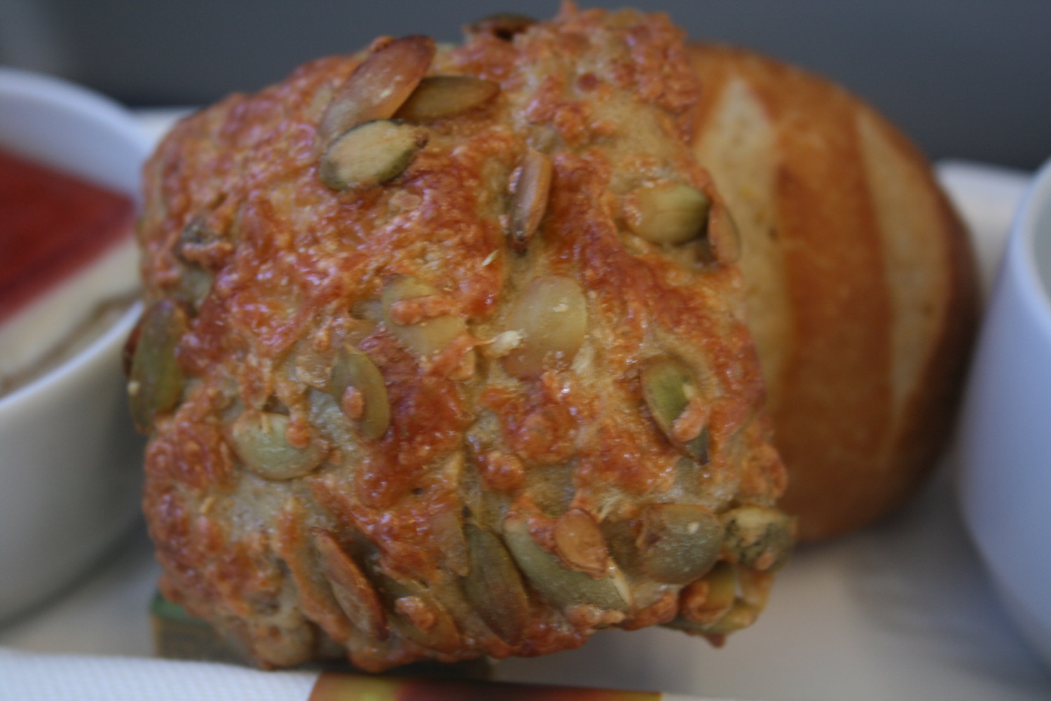 a close up of food