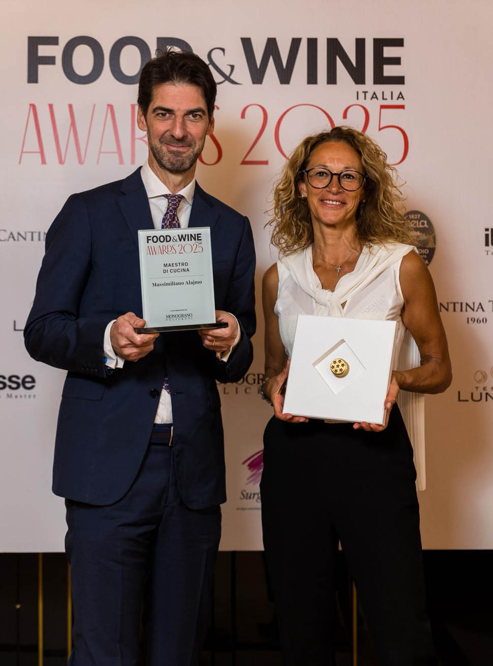 Masssimiliano Alajmo e Cristiana Dallapiccola direttrice marketing e comunicazione di Monograno Felicetti Maestro di Cucina