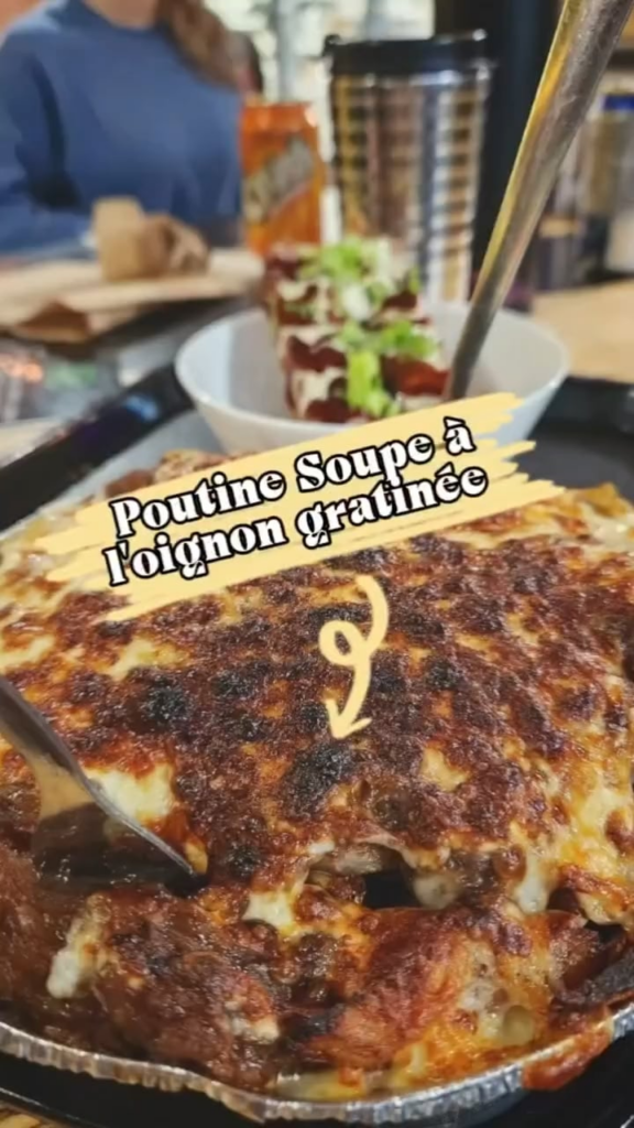 Is this acceptable? Poutine topped with French onion soup au gratin.