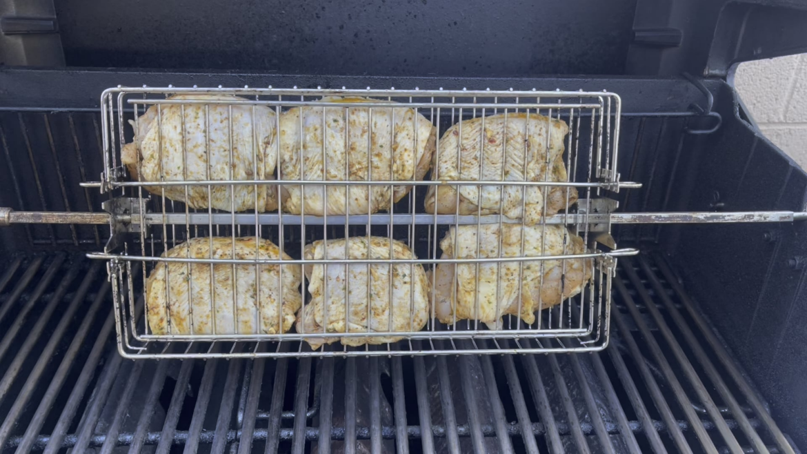 Shawarma seasoning rotisserie chicken thighs