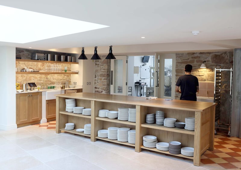 The serving area at Capparelli at the Mill. Photograph: Stephen Davison/Pacemaker