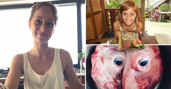 Nutrition consultant, 38, who claims her vegan diet left her too weak to hold a glass of water, revels she's switched to eating offal including sheep's head and brains - and has 'never felt better'
