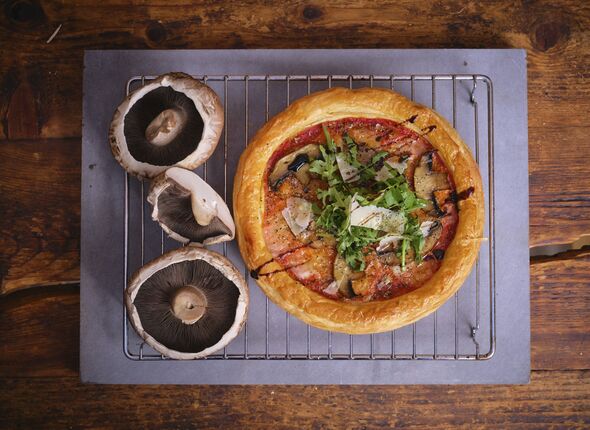 Portobello mushroom puff pastry pizza Portobello mushroom puff pastry pizza