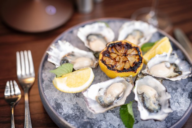 At Americana House at Appellation Lodi - Wine & Roses Resort and Spa, chef Charlie Palmer pairs his wine with oysters in a Maison Lodi hot sauce. (Courtesy of Appellation)