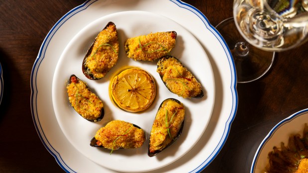 Maine Mussels Gratinées. (Evan Sung/Courtesy)