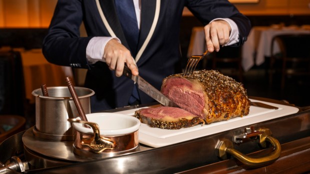 The Prime Rib will be served with creamy spinach, pommes purée, peppered popover, carotte vichy, béarnaise and bordelaise at the La Tête d'Or pop-up at Daniel Boulud Palm Beach Thursday, Nov. 6 and Friday Nov. 7. (Evan Sung/Courtesy)