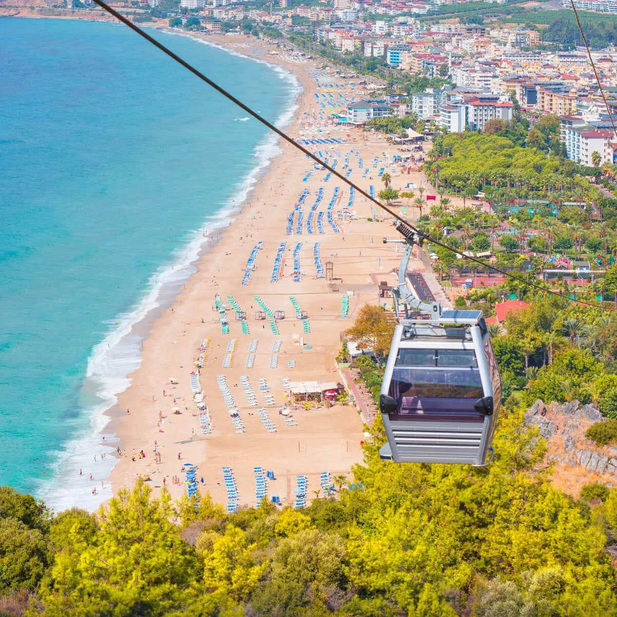 View Of A Cable Car In Alanya, Turkiye