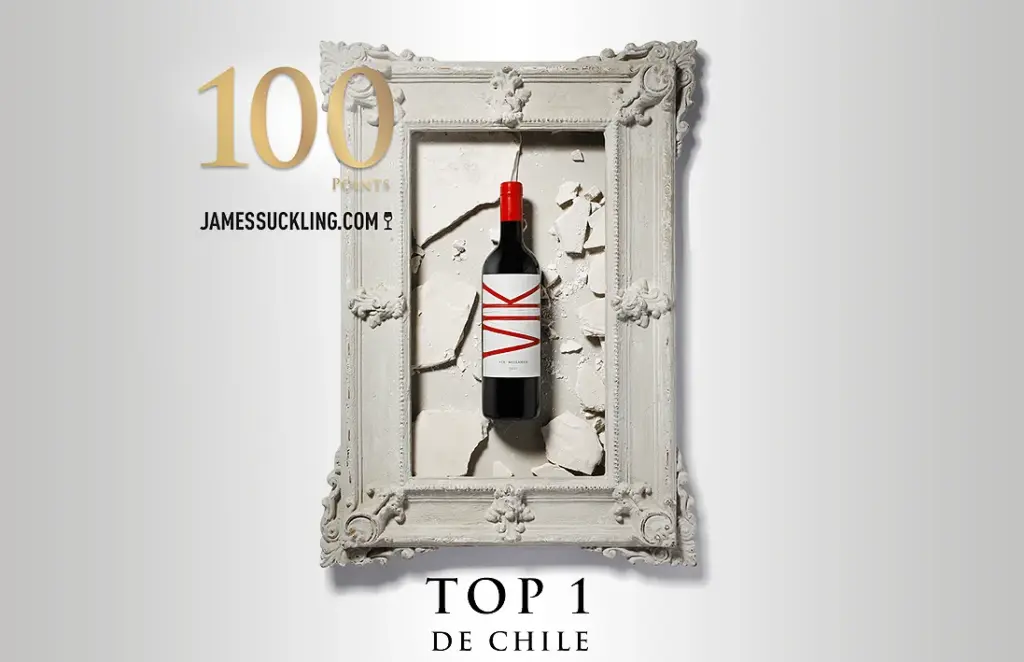 VIK 2021 is positioned as the best Chilean wine in the top 100 of the renowned wine critic James Suckling
